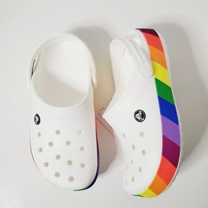 CROCS | Shoes | Crocs Crocband Rainbow Block Clog Womens | Poshmark
